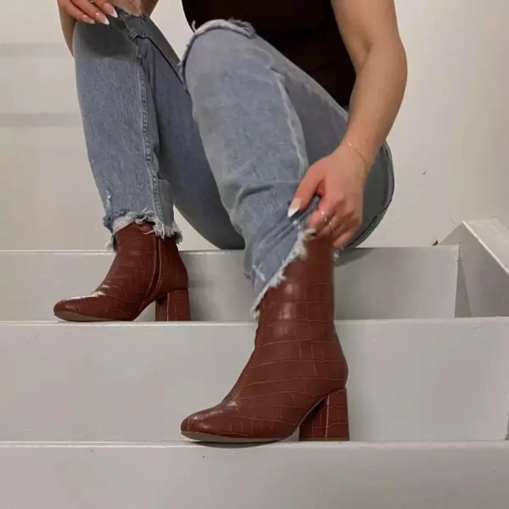 TREVI BOOTIE Dark Brown Croc Boot Journee Collection - Picture 4 of 5